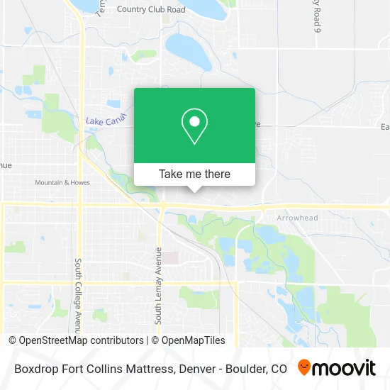 Boxdrop Fort Collins Mattress map