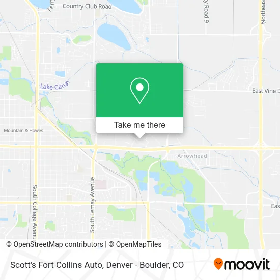 Scott's Fort Collins Auto map
