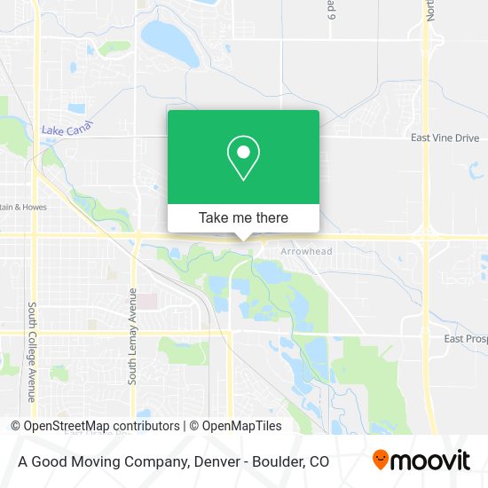A Good Moving Company map