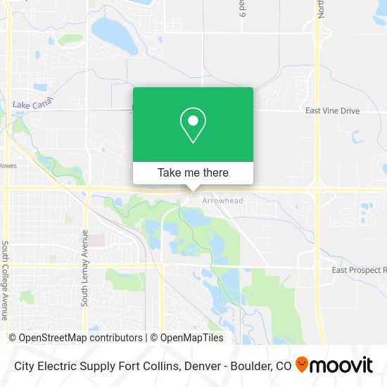 City Electric Supply Fort Collins map