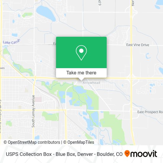 Mapa de USPS Collection Box - Blue Box