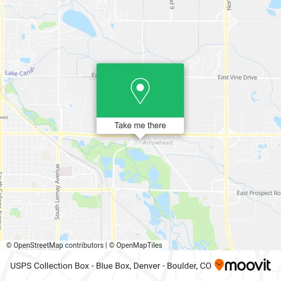 USPS Collection Box - Blue Box map