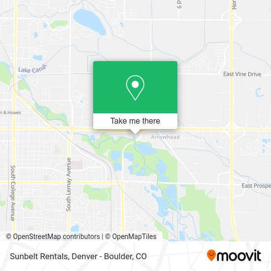 Sunbelt Rentals map