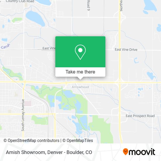Amish Showroom map