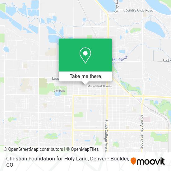 Christian Foundation for Holy Land map