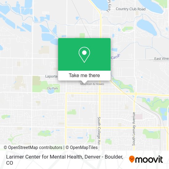 Mapa de Larimer Center for Mental Health