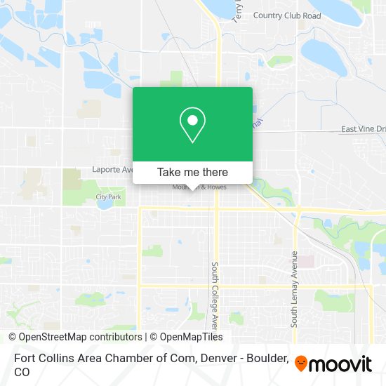 Fort Collins Area Chamber of Com map