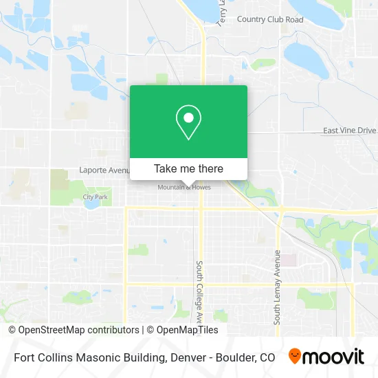 Fort Collins Masonic Building map