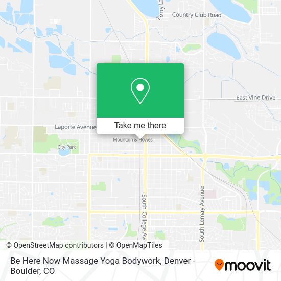 Be Here Now Massage Yoga Bodywork map