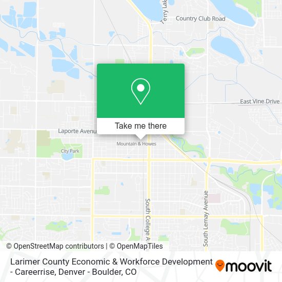 Larimer County Economic & Workforce Development - Careerrise map