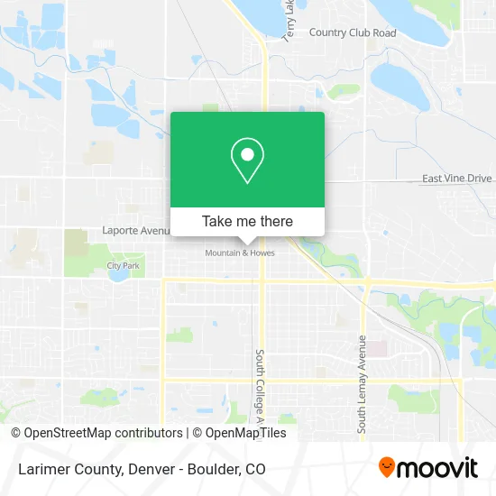 Larimer County map
