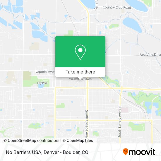 Mapa de No Barriers USA