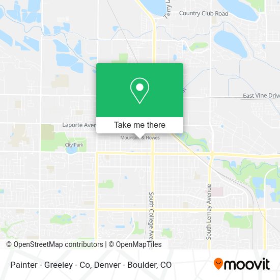 Painter - Greeley - Co map
