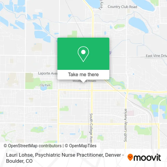 Lauri Lohse, Psychiatric Nurse Practitioner map