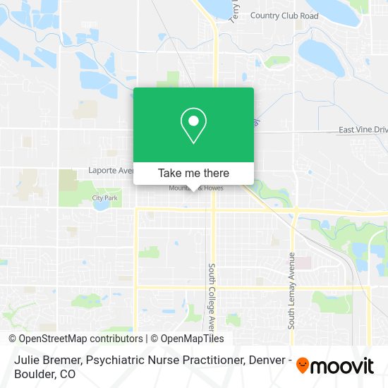 Mapa de Julie Bremer, Psychiatric Nurse Practitioner