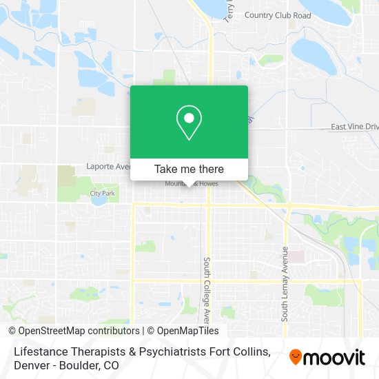 Lifestance Therapists & Psychiatrists Fort Collins map