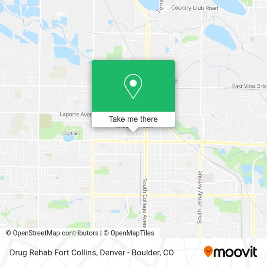 Drug Rehab Fort Collins map