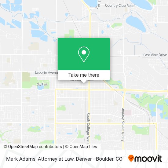 Mark Adams, Attorney at Law map