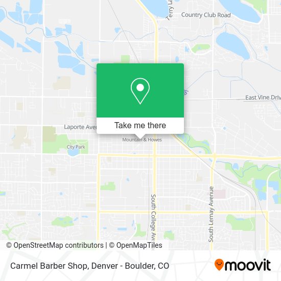Carmel Barber Shop map