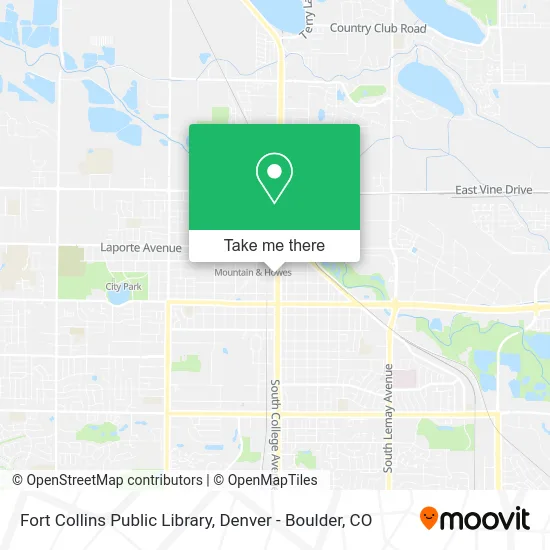 Fort Collins Public Library map