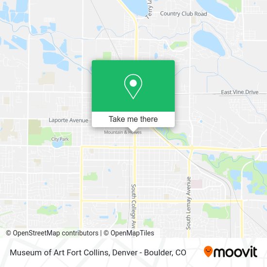 Museum of Art Fort Collins map