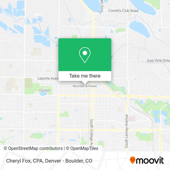 Cheryl Fox, CPA map