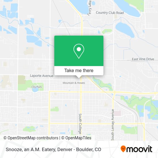 Mapa de Snooze, an A.M. Eatery
