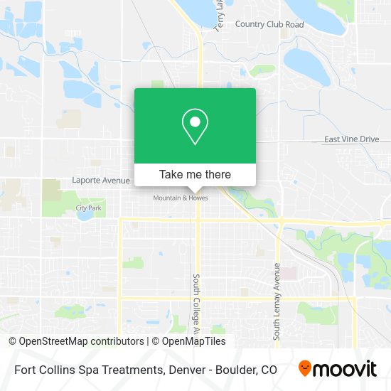 Fort Collins Spa Treatments map