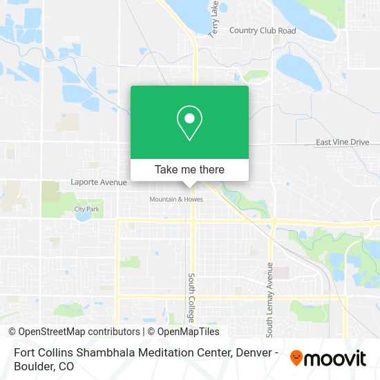 Mapa de Fort Collins Shambhala Meditation Center