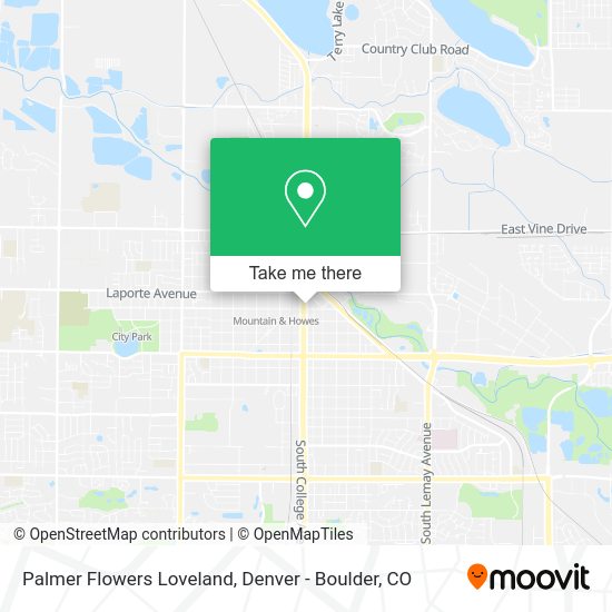 Palmer Flowers Loveland map