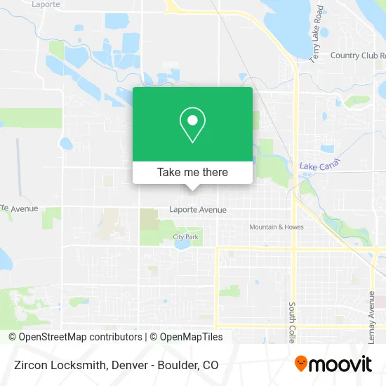 Zircon Locksmith map
