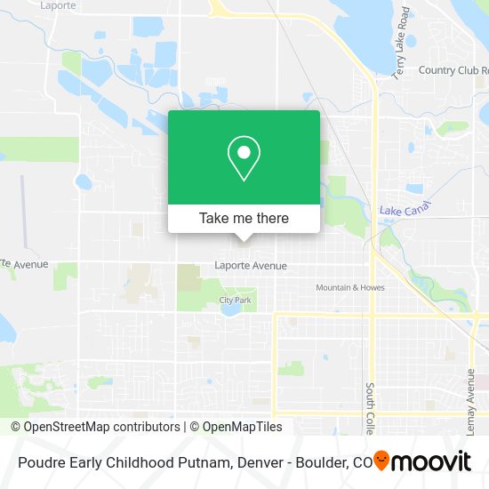 Poudre Early Childhood Putnam map