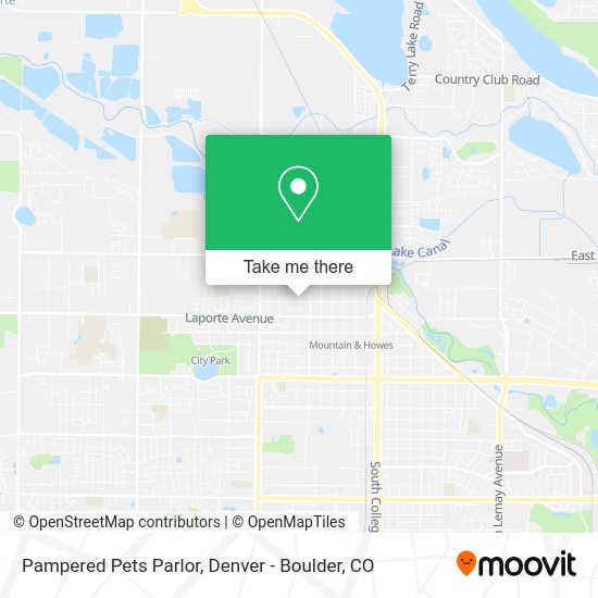 Pampered Pets Parlor map