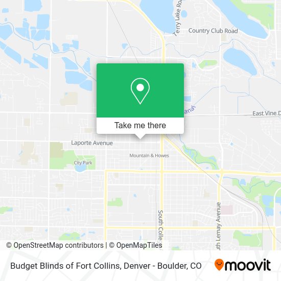 Mapa de Budget Blinds of Fort Collins