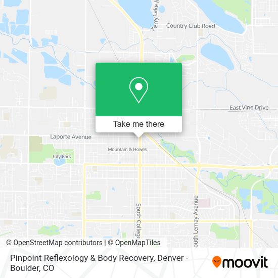 Mapa de Pinpoint Reflexology & Body Recovery
