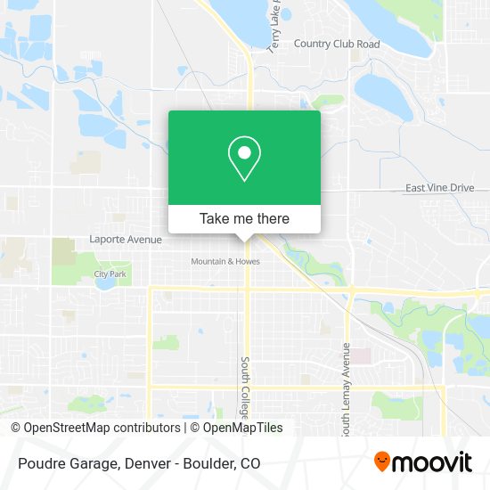 Poudre Garage map