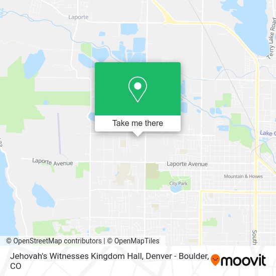 Mapa de Jehovah's Witnesses Kingdom Hall