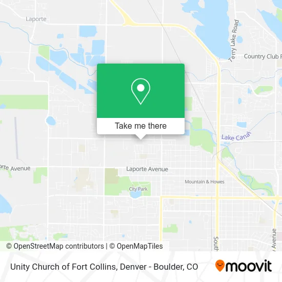 Unity Church of Fort Collins map