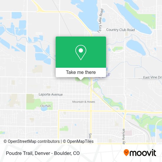 Mapa de Poudre Trail