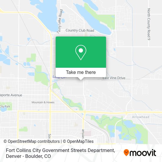 Fort Collins City Government Streets Department map