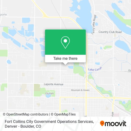 Fort Collins City Government Operations Services map