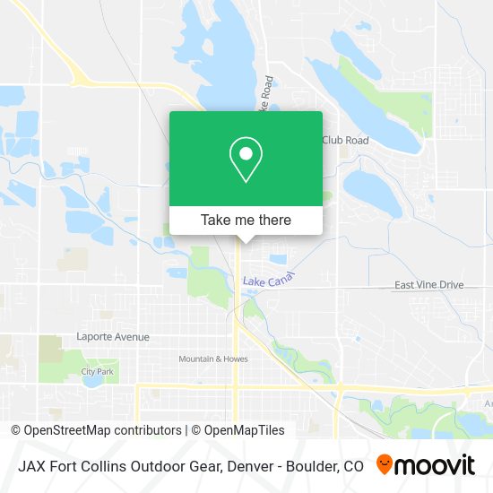 Mapa de JAX Fort Collins Outdoor Gear