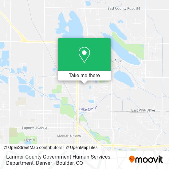 Larimer County Government Human Services-Department map