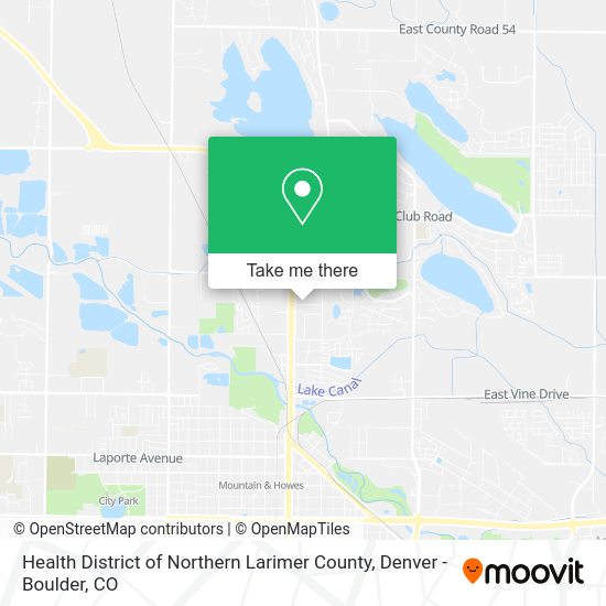 Mapa de Health District of Northern Larimer County