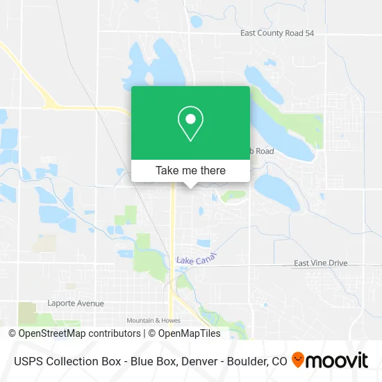 USPS Collection Box - Blue Box map