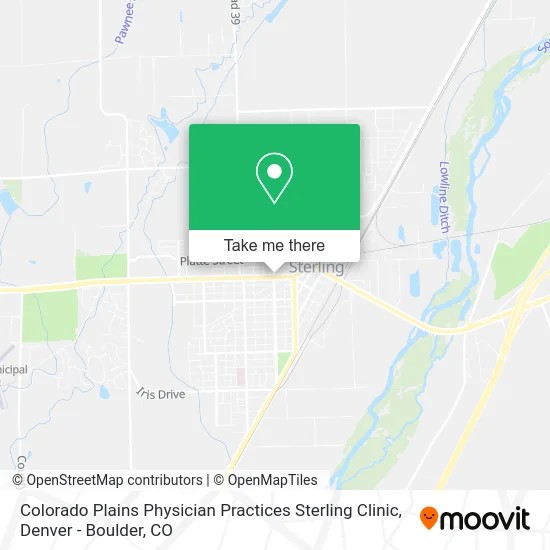 Colorado Plains Physician Practices Sterling Clinic map