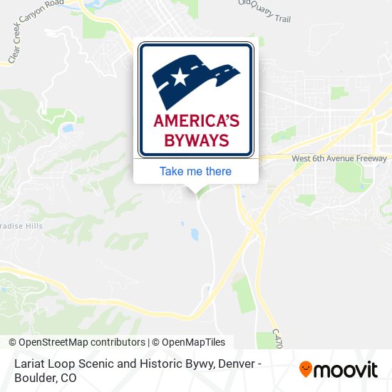 Mapa de Lariat Loop Scenic and Historic Bywy