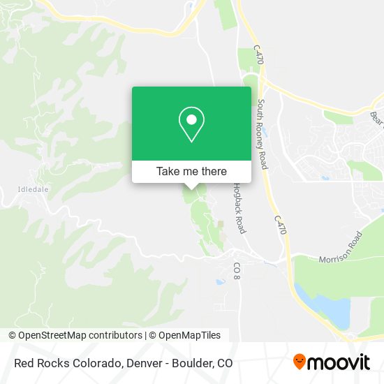 Red Rocks Colorado map