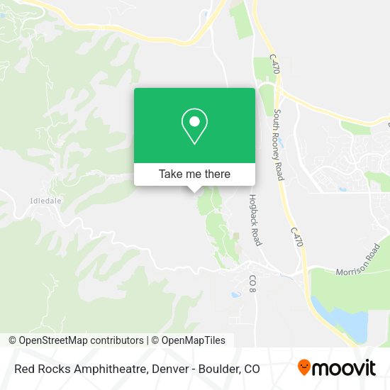 Red Rocks Amphitheatre map