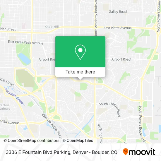 Mapa de 3306 E Fountain Blvd Parking